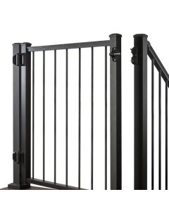 Trex Gate Kit - Aluminum Adj. 36" Gate Kit with Round Balusters - Black
