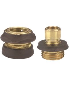 Gilmour - Quick Connector Set (1 Male/1 Female) - Solid Brass - #09QC