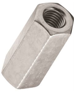 Coupling Nut - Coarse - Zinc - 3/8" - 16tpi 