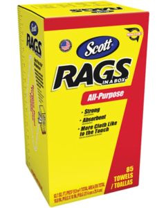 Scott - Rags in a Box - Cellulose Fiber - White - 85ct