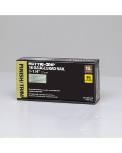 HuttiGrip - Brad Nail - 18Ga x 1-1/4" - Straight - EG - 5M