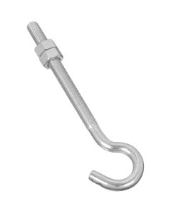 NH - Hook Bolt w/Hex Nuts - Zinc - .3125x5 (5/16x5") 