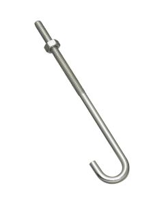 NH - J-Bolt w/Hex Nut - Zinc - .25x6 (1/4x6") 