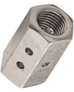 Coupling Nut w/Window - Coarse - Zinc - 7/8" - 9tpi