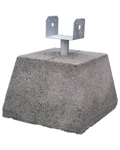 Concrete - Pier Block w/4x4 Saddle Bracket - 12x8x8