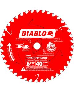 Diablo - TiCo™ - Circular Blade - Finish Plywood - 6-1/2" x 40T - 5/8" Arbor (Carded)