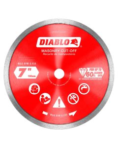 Diablo - Masonry Cut-Off Disc - Diamond Cont. Rim - 7"