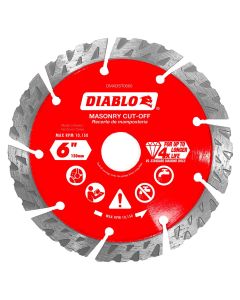 Diablo - Masonry Turbo Cut-Off Disc - Diamond Segmented - 6"