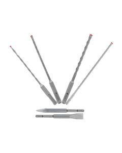 Diablo - SDS-Plus™ - Hammer Drill Bit - Rebar Demon™ Full Carbide Head - 4-Cutter - Bit & Chisel Set (6pc)