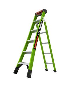 Little Giant - 6 King Kombo - 3 in 1 All-Access Combination Ladder With Wall Pad Accessory - Fiberglass - Type 1AA - 375lb - 6'