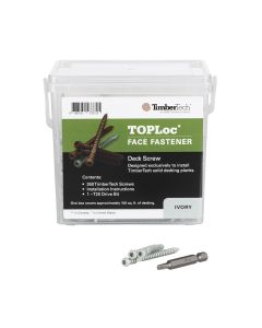 TopLoc - TimberTech - Deck Screws - 2-1/2" Screws w/bit - Ivory - 350pc - 100SF