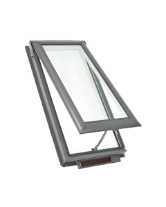 Velux - Skylight - Fixed - Curb Mount - with Solar Powered Shades - White - LoE3 - 22" x 46" (Vol: 4.697) - Tempered