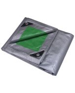 Tarp -  8'x10' - Heavy Duty Reversible w/Grommets - Silver/Green